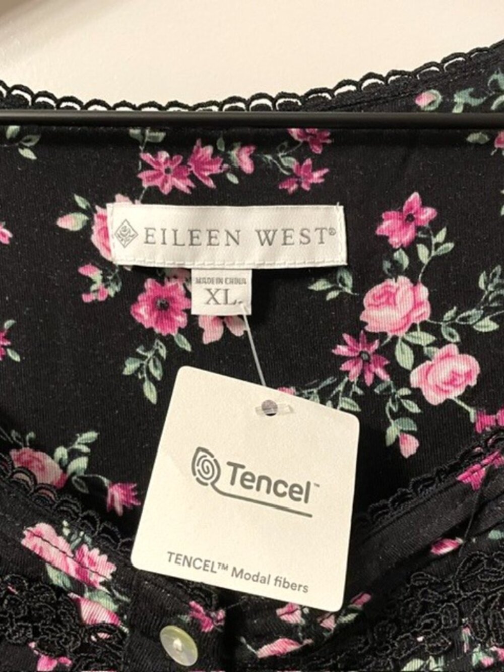 NWT Eileen West Moonlit Posy Modal Chemise Floral Nightgown Winter Bouquet XL - Picture 14 of 16